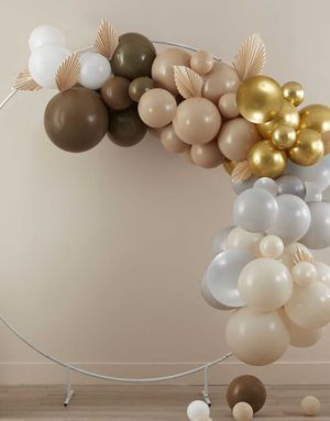 Taupe Gull Brun Og Nude Ballongbuesett Med Ballongdekorasjon Ballongdekorasjoner Sett