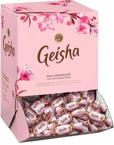 3 kg Geisha Milk Chocolate - Melkesjokoladebiter med Hasselnøttfyll i Dispensereske