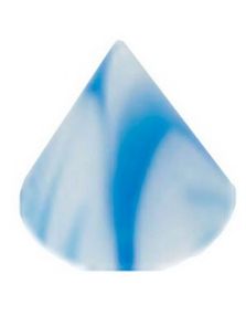 Storm Spike Blue/White - 3 mm Akrylkule til 1,2 mm stang