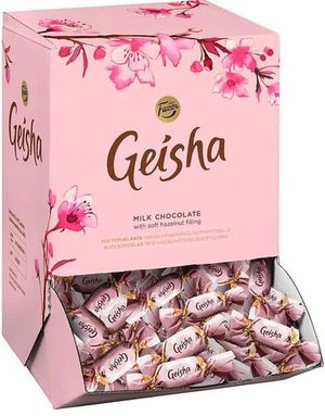 3 kg Geisha Milk Chocolate - Melkesjokoladebiter med Hasselnøttfyll i Dispensereske