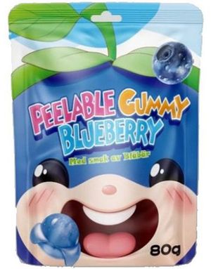 DATOVARE - Syrico Peelable Gummy Blueberry - Skrellbare Små Geléblåbær 80 gram