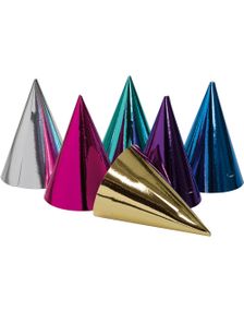 6 stk Flerfargede Partyhatter