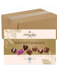 10 stk Anthon Berg Selected Favourites - Esker med Forskjellig Sjokoladekonfekt - Hel Eske 1,5 kg