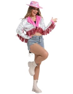 Disco Cowboy - Kostyme til Dame med Hatt
