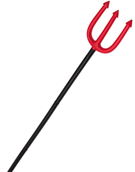 Rød Djevelgaffel i Plast 110 cm