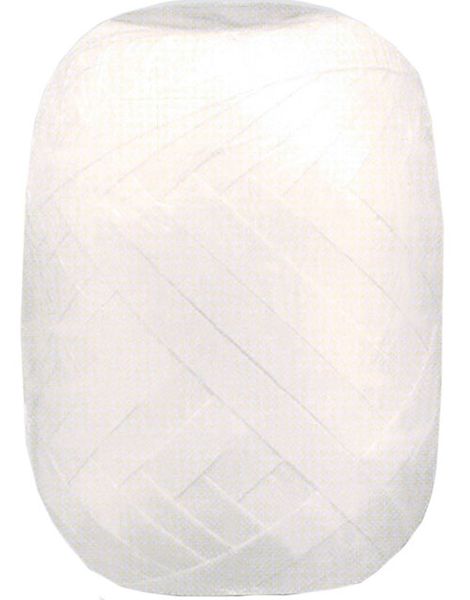 20 meter Hvitt Ballongbånd / Gavebånd - 5 mm Bred