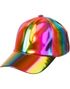 Regnbuefarget Holografisk Caps