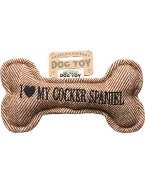 I Love My Cocker Spaniel - Leketøy for Hund med Lyd - 20 cm