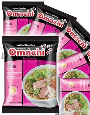 30 stk OMACHI Noodles Rib Soup Style - Potetnudler med Svineribbesmak - Hel Eske 2,37 kg (Vietnam)