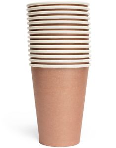 14 stk Rosegullfargede Pappkrus 210 ml