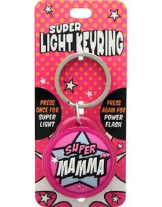 Super Mamma - Nøkkelring med Lys