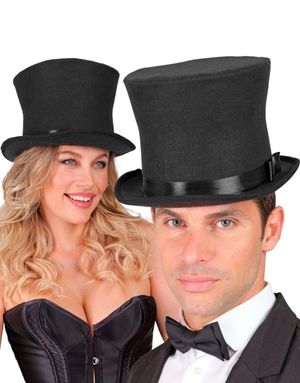 Flosshatt med Silkebånd - Svart