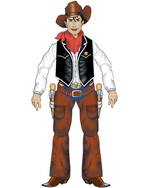 Cowboy Veggdekorasjon 140 cm