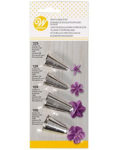 4 stk Sprøytetupper for Blomster #109, #129, #190 og #225 - Wilton
