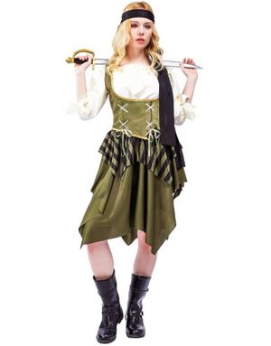Piratkostyme til Dame 4 Deler - Onesize