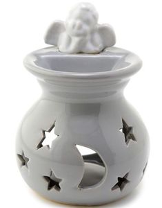 Aromalampe med Engel, Måne og Stjerne Motiv -13,5 cm