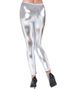 Sølvfarget Metallisk Leggings