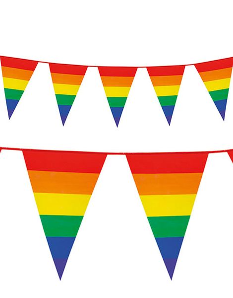 Rainbow Banner med Store Vimpler 8 Meter