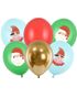 6 stk 30 cm Ballonger - Ballongbukett med Julemotiver