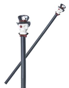 Voodoo Witch Doctor Cane - Stokk med Hodeskalle 88 cm