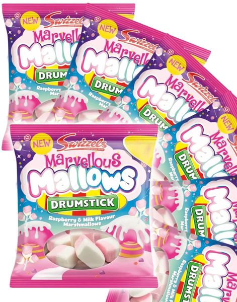 12 stk Swizzels Marvellous Drumstick Mallows - Marshmallows med Smak av Drumstick - Hel Eske 1,2 kg