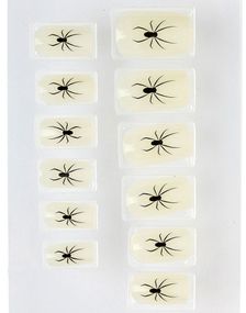12 stk Glow in the Dark Løsnegler med Edderkopper