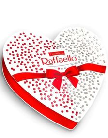 Raffaello Hjerteformet Gaveeske med Mandel og Kokoskonfekt 140 gram