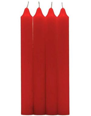 4 stk Røde Kronelys 17,5 cm