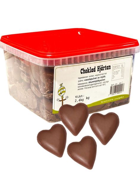 2,4 kg Sjokoladehjerter