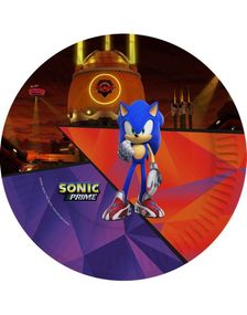8 stk Lisensierte Papptallerkener 23 cm - Sonic Prime