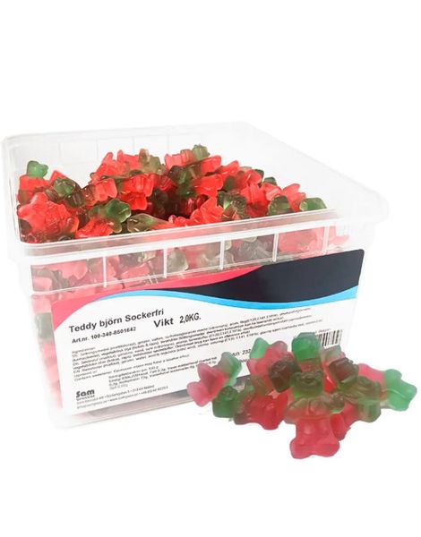 2 kg Sugarfree Jelly Bears - Sukkerfrie Vingummibjørner