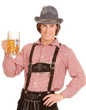 Rød Rutete Oktoberfest Kostymeskjorte