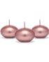 50 stk Metallisk Rose Gullfarget Flytelys 4 cm