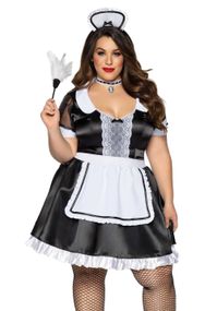 French Maid Damekostyme - Store Størrelser