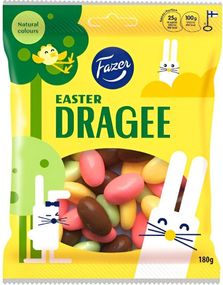 Fazer Dragé Egg - Eggformede Gelebønner med 4 Smaker 180 gram