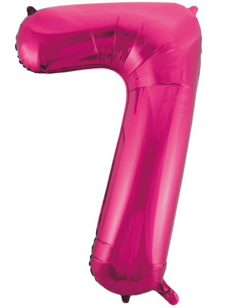 Tallet 7 - Rosa JUMBO Folieballong 86 cm