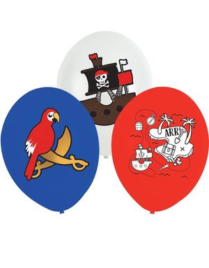 6 stk Pirat Ballonger cm - Piratfest