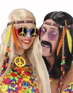 Fargerikt Hippie Pannebånd m/Fjær & Perler