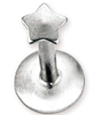 Labret med Stjerneformet Kule - 1.2 x 8 mm
