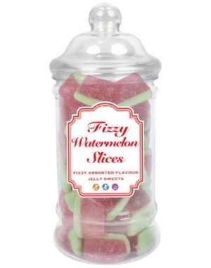 Zed Candy Fizzy Watermelon Boutique Jar - Brusende Vannmelon Vingummibiter i Flott Krukke 280 gram
