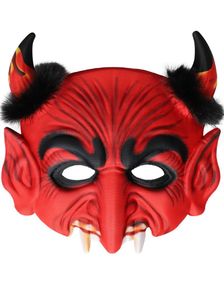 Rød Djevel Halvmaske
