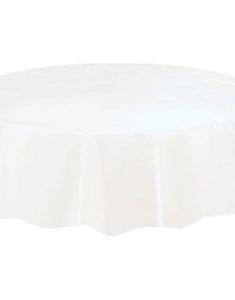 Hvit Rund Plastduk 213 cm
