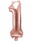 Tallet 1 - Rose Gullfarget 35 cm Liten Folieballong