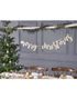 Merry Christmas Banner i Treverk med 2 meter Tråd