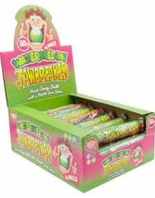 1816214400_124 stk 6-pk Zed Jawbreaker med Vannmelonsmak og Kjerne av Tyggegummi - Hel Eske 1,18 kg