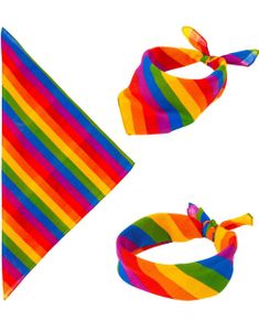 Stripete Regnbuefarget Bandana