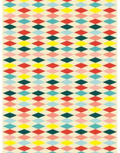 Papirduk Sirkus Diamant Mønster 120x180 cm - Circus Party