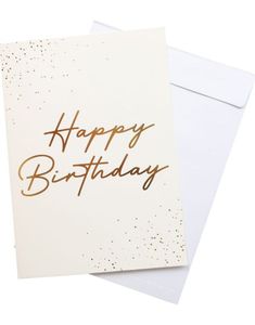 Happy Birthday - Kjempestort Gratulasjonskort med Konvolutt i A4 Format