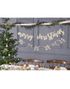 Merry Christmas Banner i Treverk med 2 meter Tråd