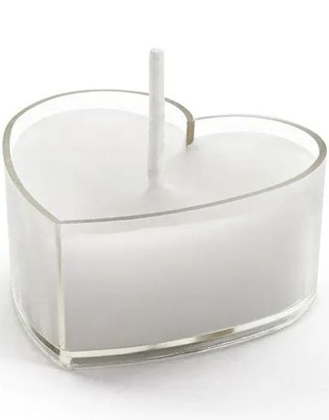 10 stk Hjerteformet Stearinlys - 4 cm